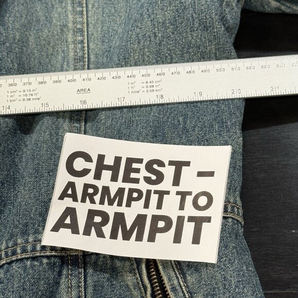 Penny Lane VTG Y2K MixIt Denim Jean Faux Fur Womens Hippie Coat Jacket Sz Medium - Picture 9 of 10